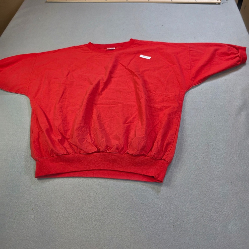 Vintage Quitman USA Red Sweatshirt Mens Medium Made in USA Dolman Sleeve Cotton